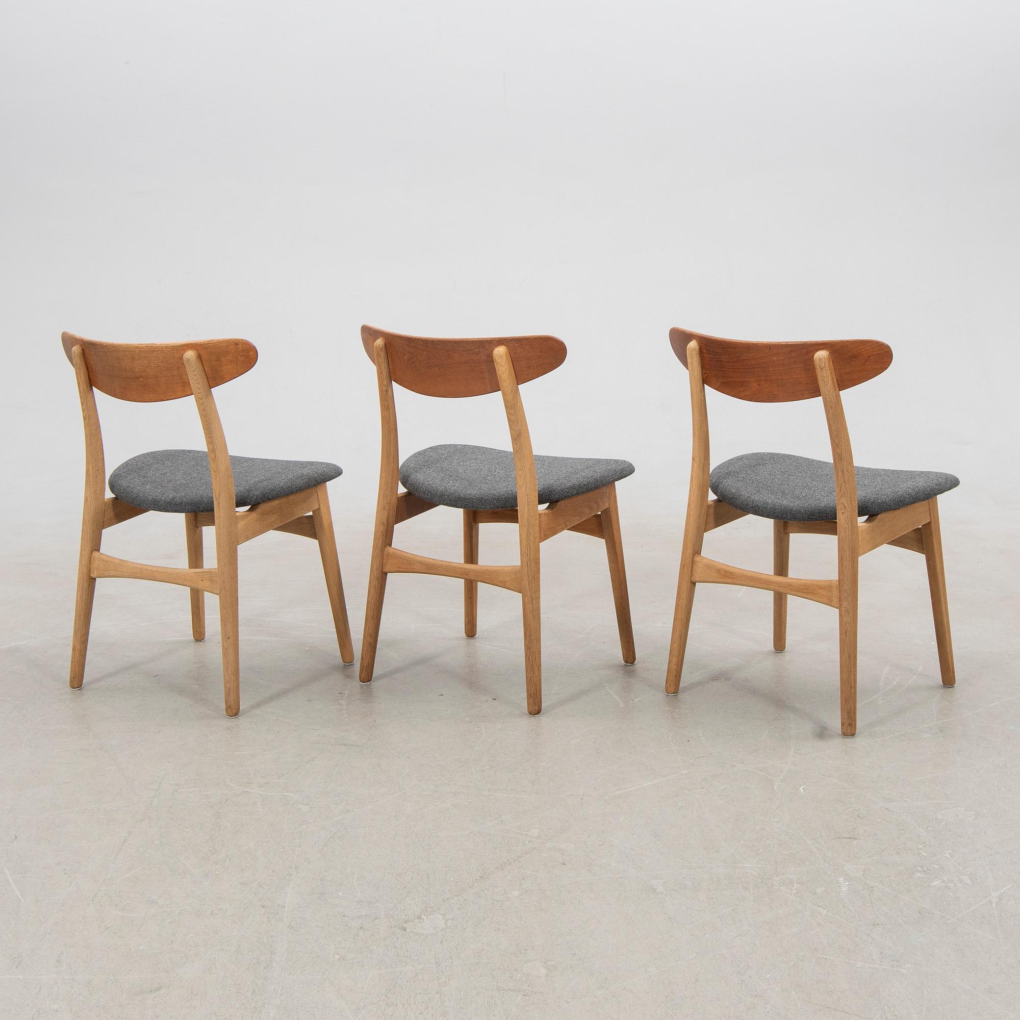 Hans J. Wegner, Chairs 6 pcs, "CH-30", 1950s-60s.