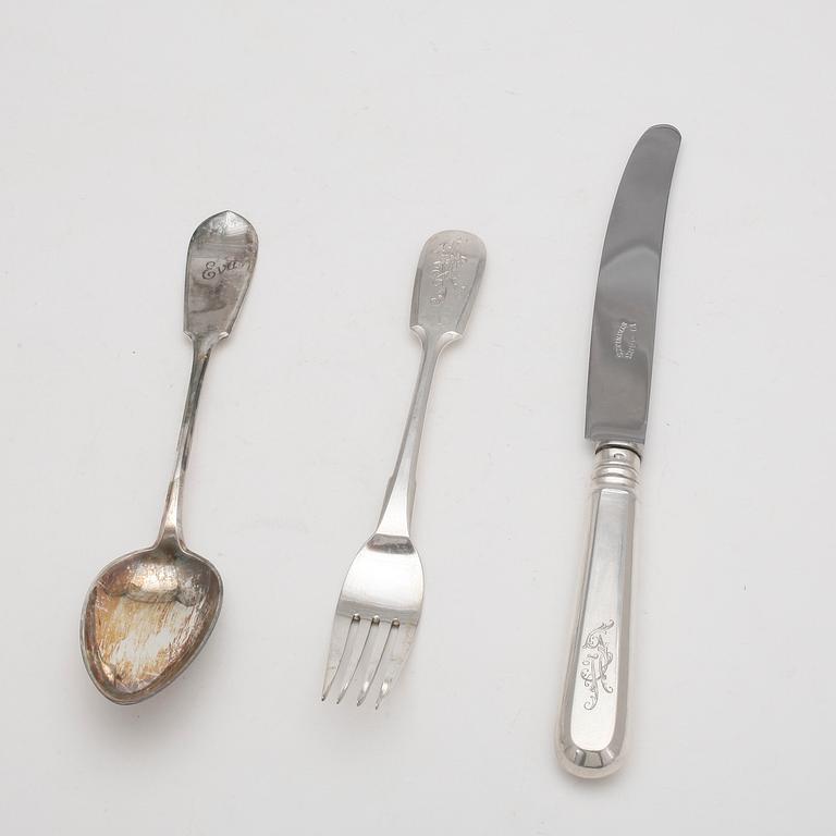 BESTICKSERVIS, 36 delar, silver, Ryssland, 1908-17. Vikt 3019 gram.