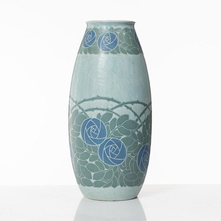 Josef Ekberg, a 'Sgrafitto' earthenware vase, Gustavsberg 1911.