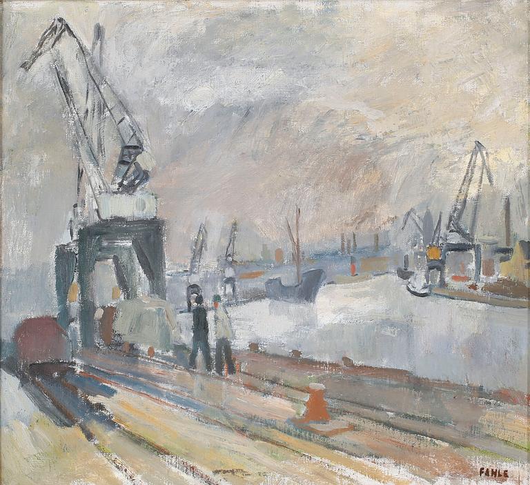 GUSTAF ADOLF FAHLE, olja på duk, signerad.