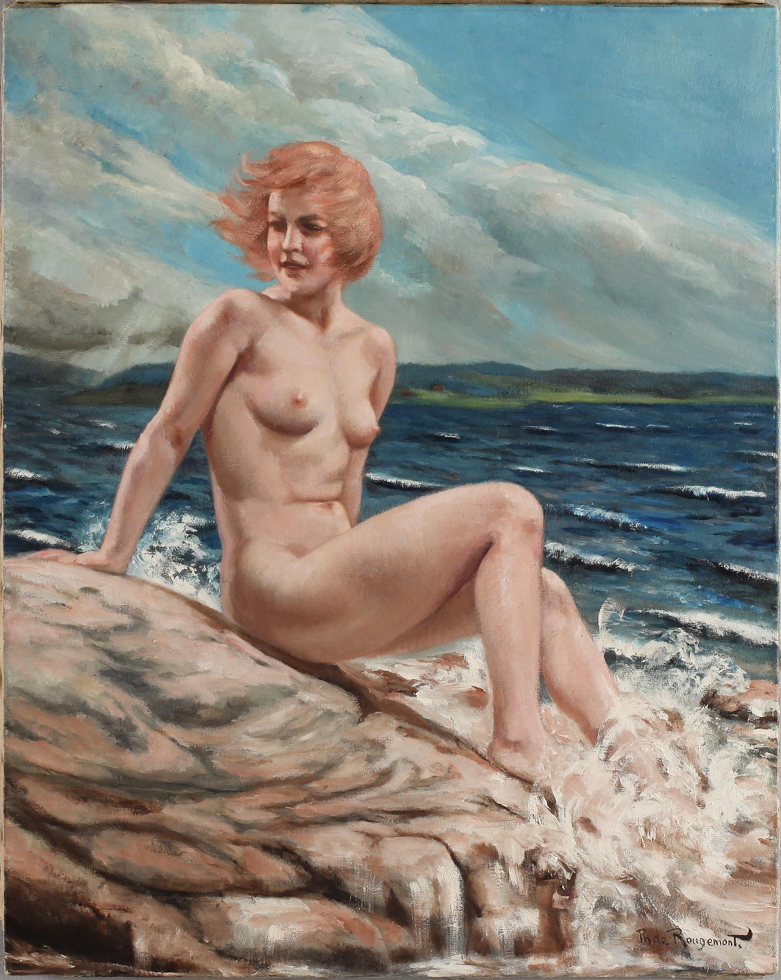 PHILIPPE DE ROUGEMONT, olja på duk, signerad.