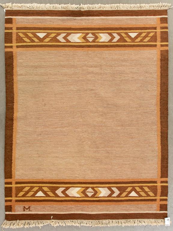 MARGARETA LUNDAHL, matta rölakan signerad ca 231 x 172 cm.