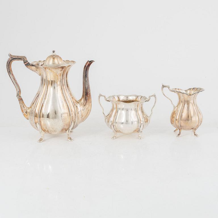 A three-piece silver coffee set, GAB, Sweden, 1929.