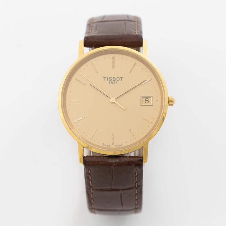 Tissot, wristwatch, 18K gold, 33 mm.