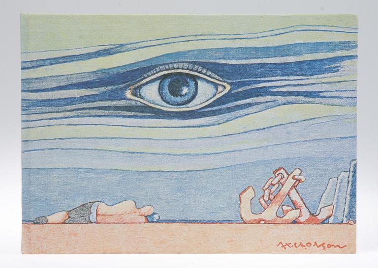 AXEL OLSON, litografi, sign. o numr. "256/260".