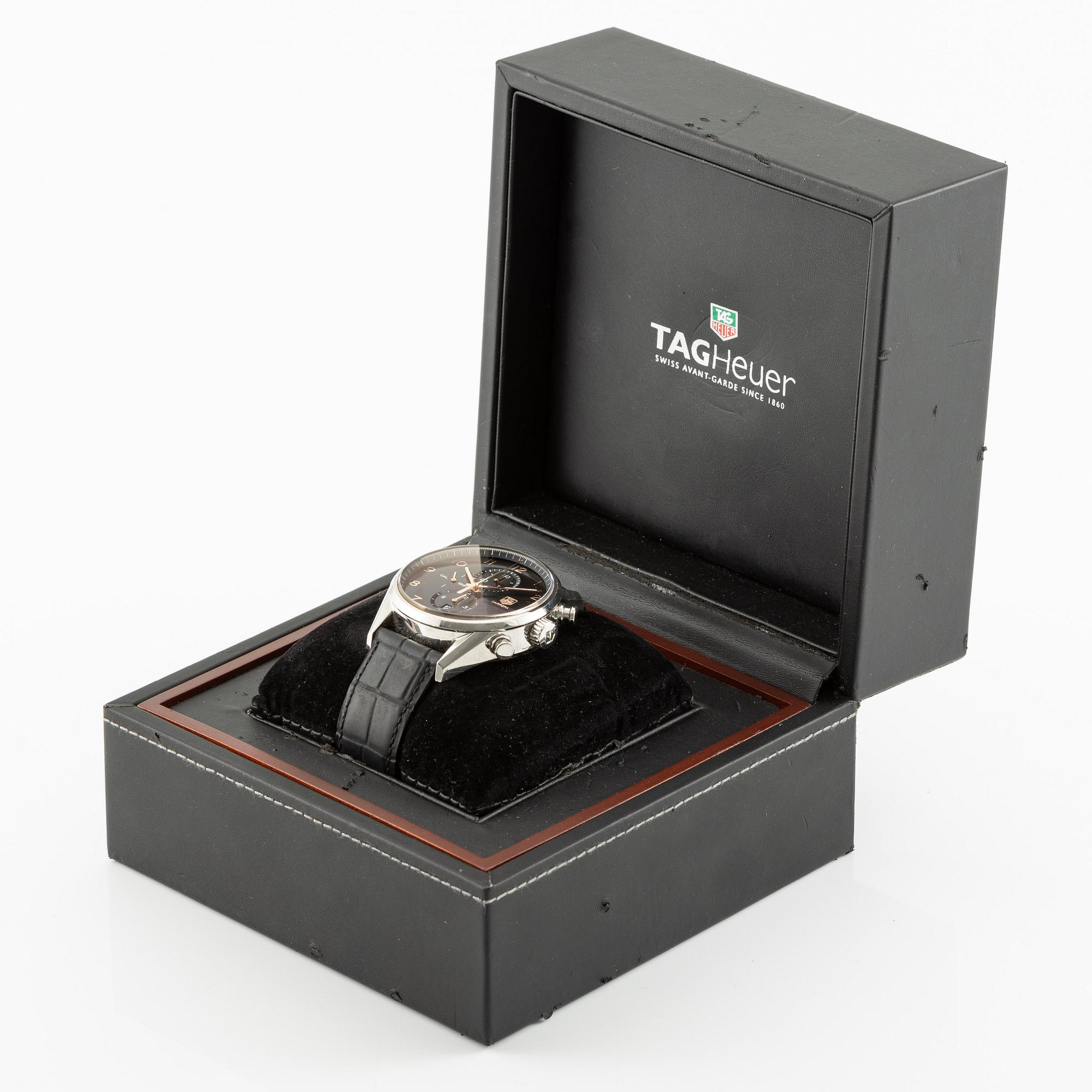 Tag Heuer, Carrera, chronograph, wristwatch, 43 mm.