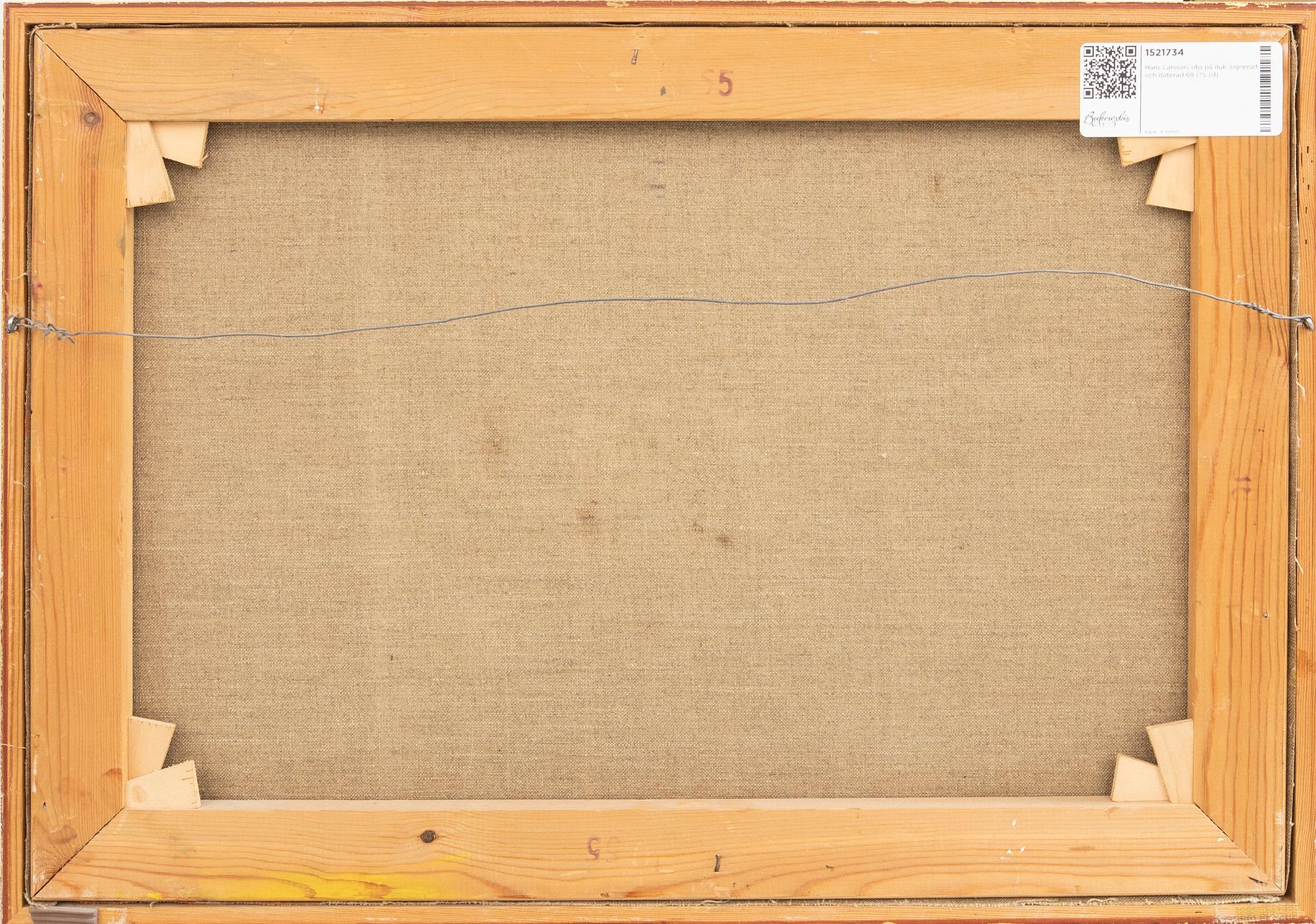 Hans Larsson, oil on canvas, signed and dated 69 (?).