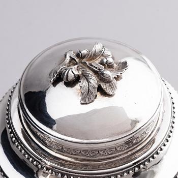 A Swedish Gustavian 18th century silver coffee-pot, mark of Petter Eneroth, Stockholm 1789.