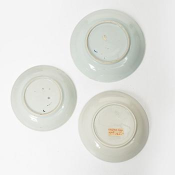 Six cups and four saucers, China, Qing dynasty, 18th century.