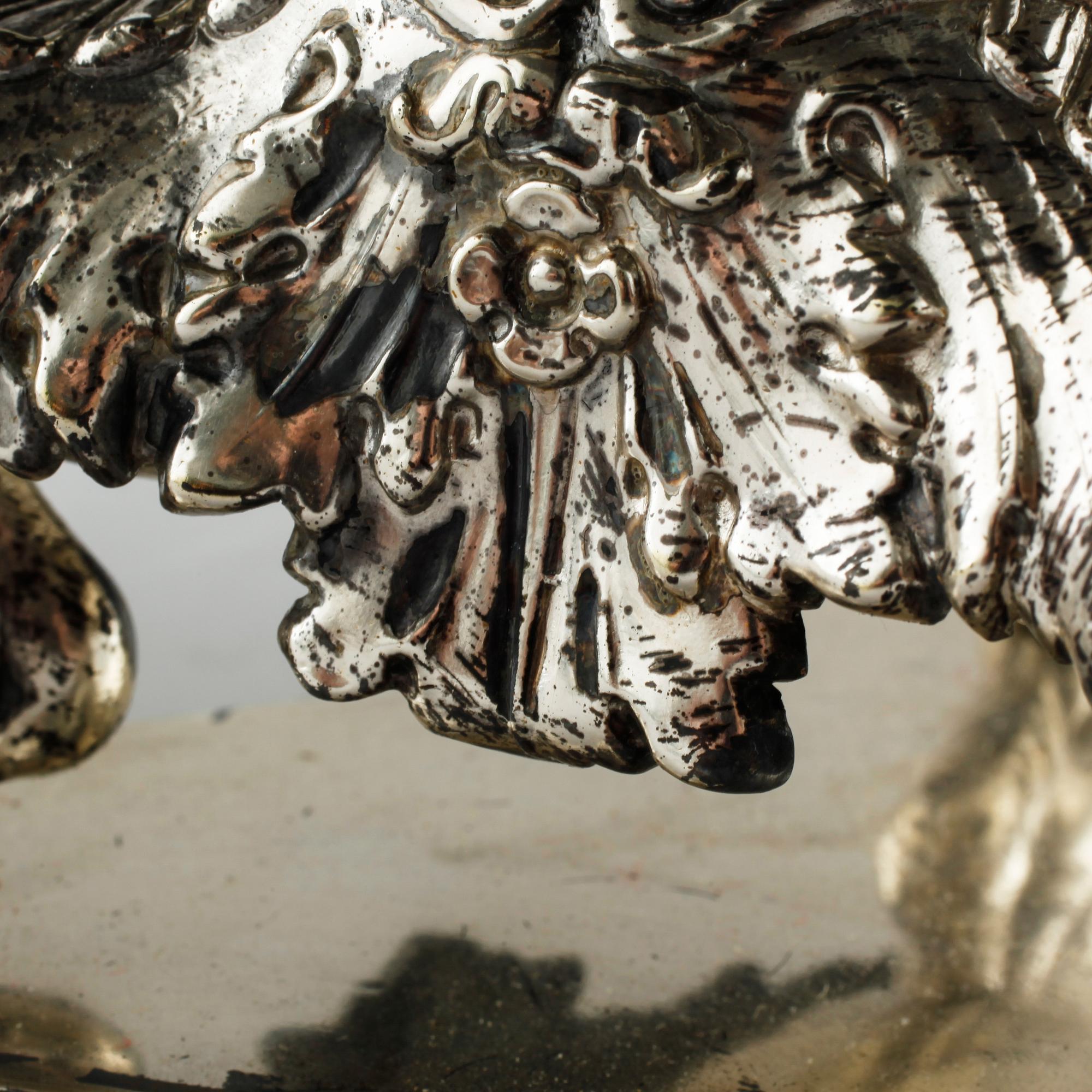 A silver bottle stand, by Gustaf Möllenborg (active 1823-1850), 1837. Weight 1236 g.
