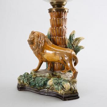 Table light, Majolica, second half of the 19th century.