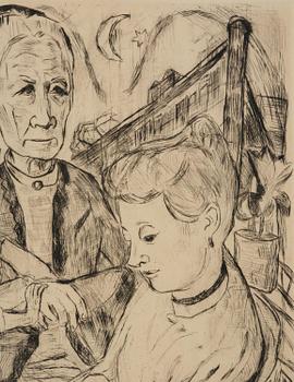 Max Beckmann, "Familienszene" from "Gesichter".