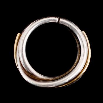 RING, silver och förgyllt silver.