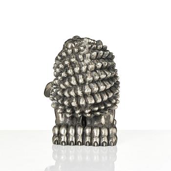 Anna Petrus, a pewter sculpture of a lion, Firma Svenskt Tenn, Stockholm, 1960.