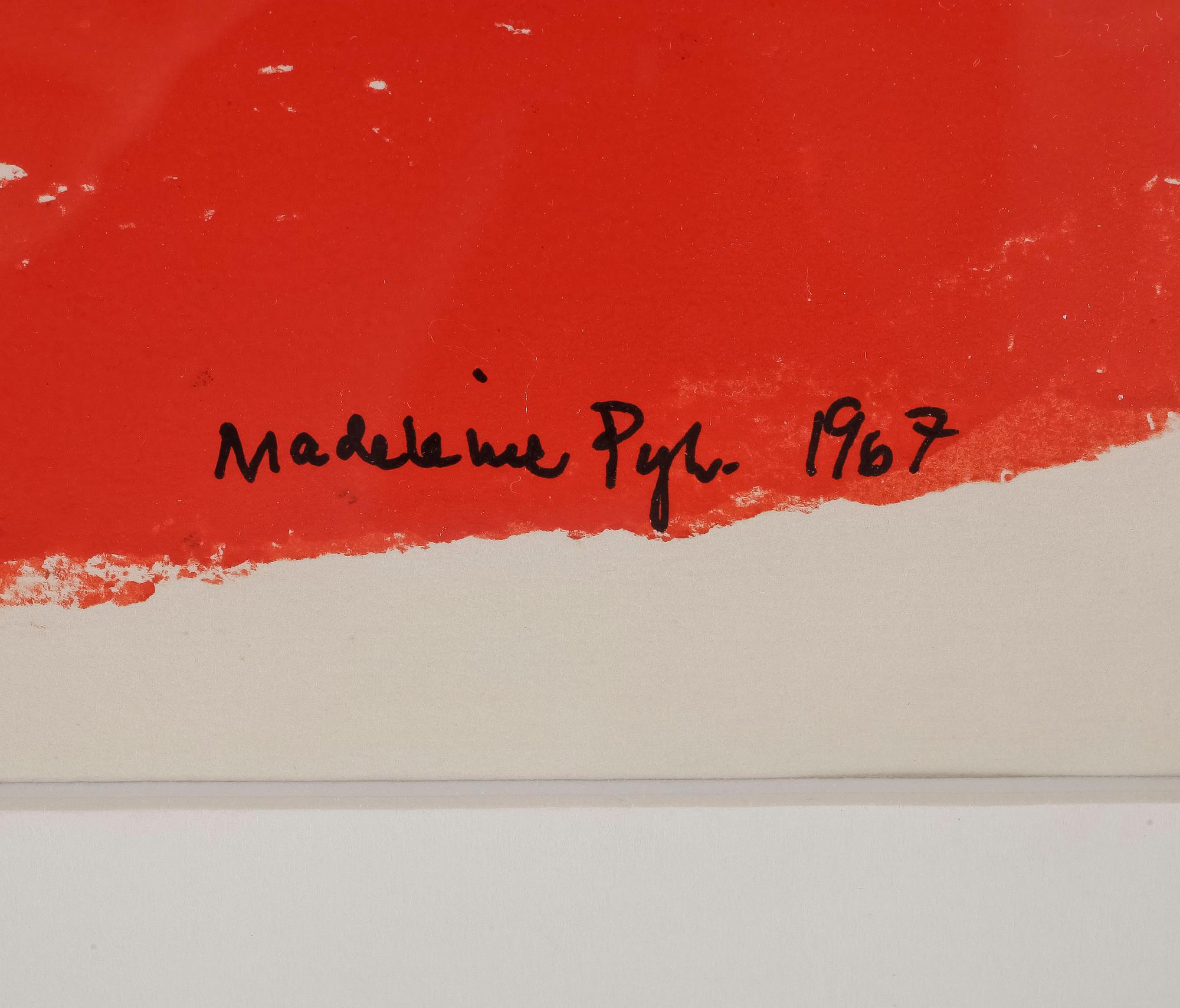 MADELEINE PYK, gouache, signerad och daterad 1969.