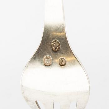 Georg Jensen, Cutlery approx. 61 dlr "Lily of the Valley" silver Copenhagen 1920s.