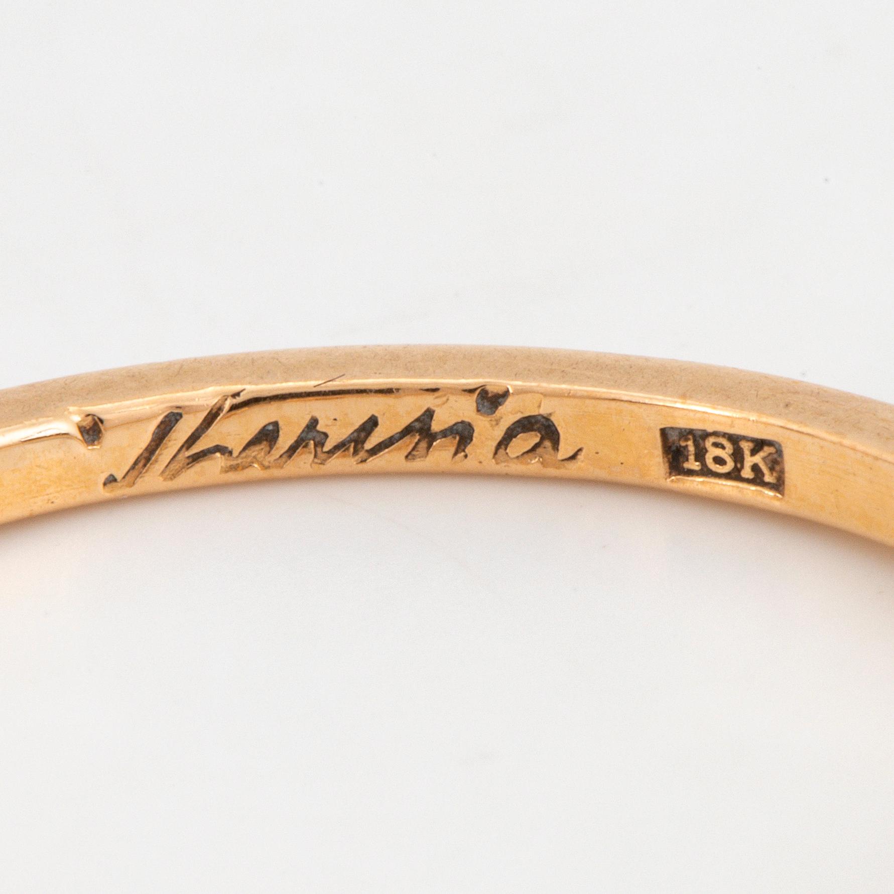 THERESIA HVORSLEV, two rings in 18K gold.