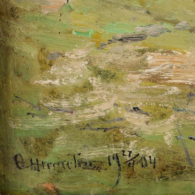 OLOF HERMELIN, olja på duk, sign och dat 27/4 1904.