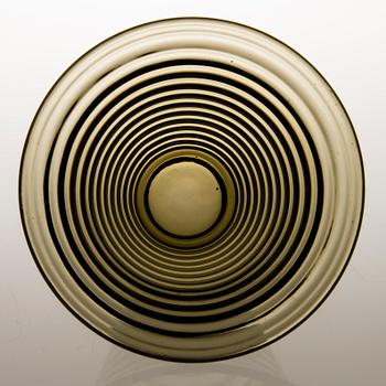 AINO AALTO, VAS och TALLRIKAR, 4 st, glas, Karhula 1930-tal.