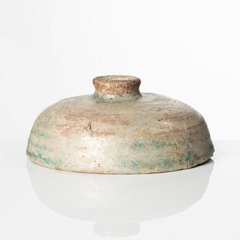 921. A green glazed cover, Han dynasty (206 B.C. - 220 A.D.).