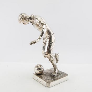 Wilhelm Zwick, efter Fotbolsspelare 1900-talets första hälft nysilver/vitmetall.