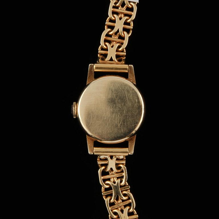 ARMBANDSUR, dam, 18 k guld, Tissot, 1960-tal, total vikt 23 g.
