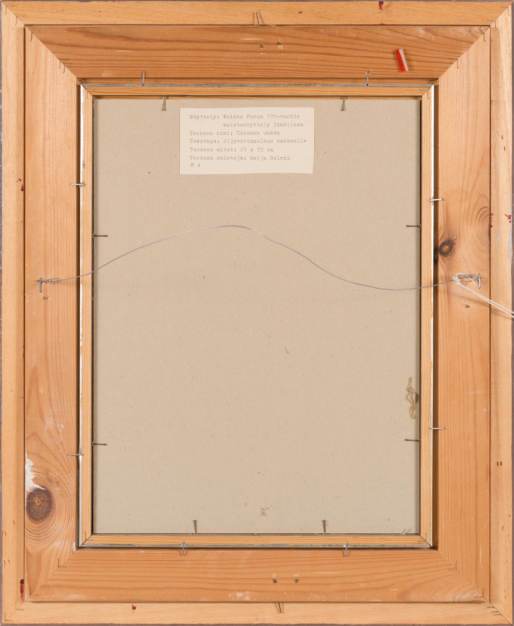 Weikko Puro, oil on canvas, signed and dated 1940.