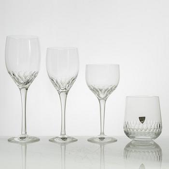 Nils Landberg, glasservis, 69 delar, "Prelude", Orrefors.