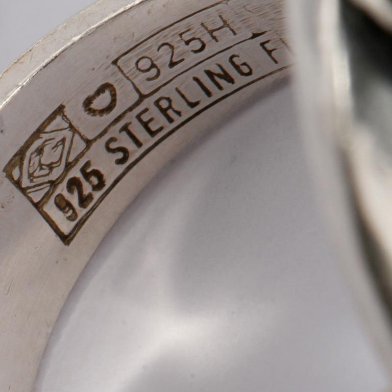 RING, sterlingsilver, E. Granit & Co, Helsingfors, Finland. Vikt 8 g.