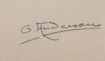 OKÄND KONSTNÄR, sign O Andersson, blyertsteckning.