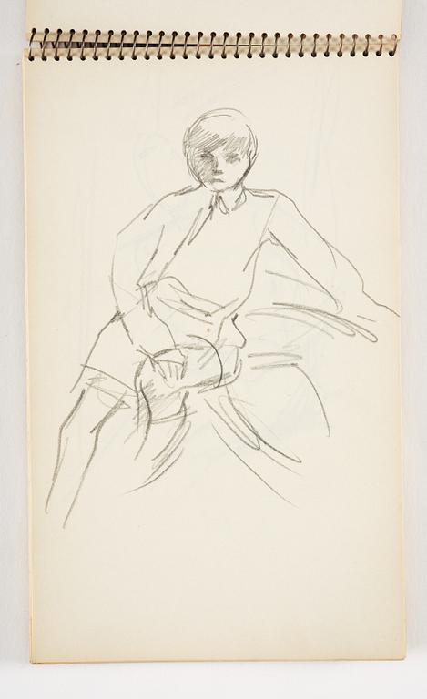 Lotte Laserstein, 3 skissböcker med blyertsteckningar.