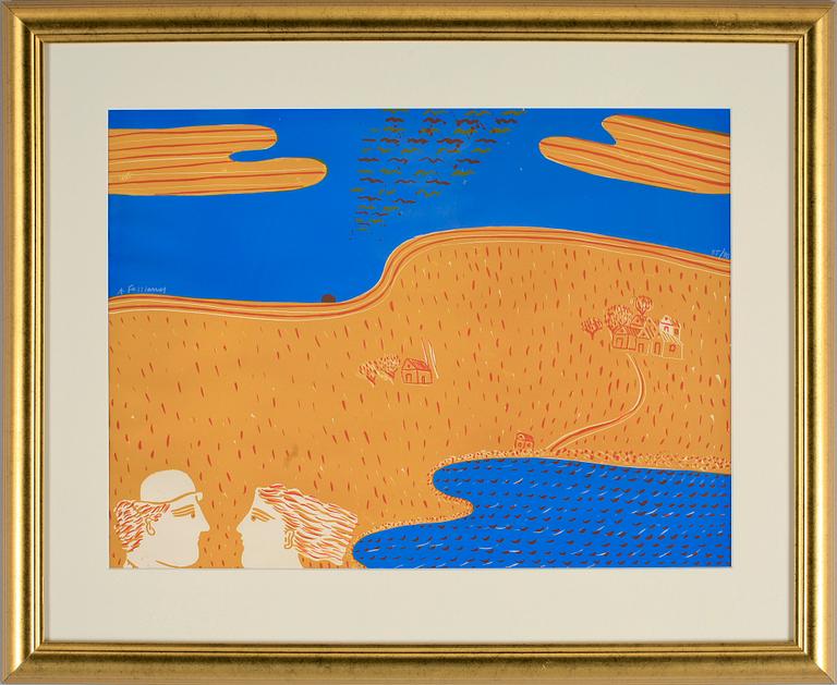 ALEXANDRE FASSIANOS, färglitografi. Sign och numr 55/90.