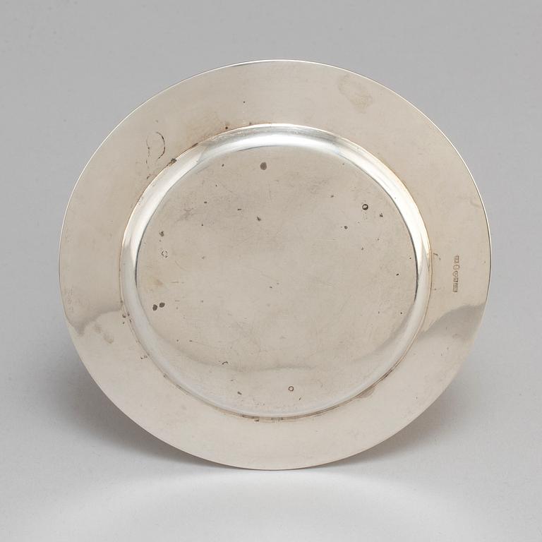 GUSTAF MÖLLENBORG, smörbytta / skål, silver, Stockholm 1853.