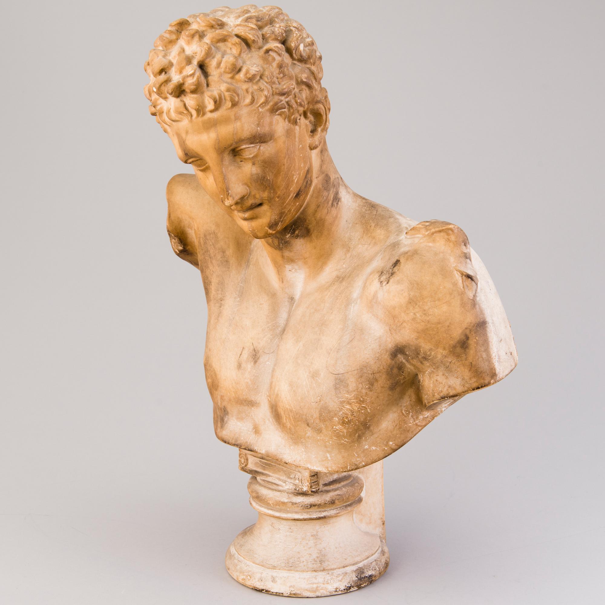 SKULPTUR, gips, efter av antik förlaga, 1900-talets början.