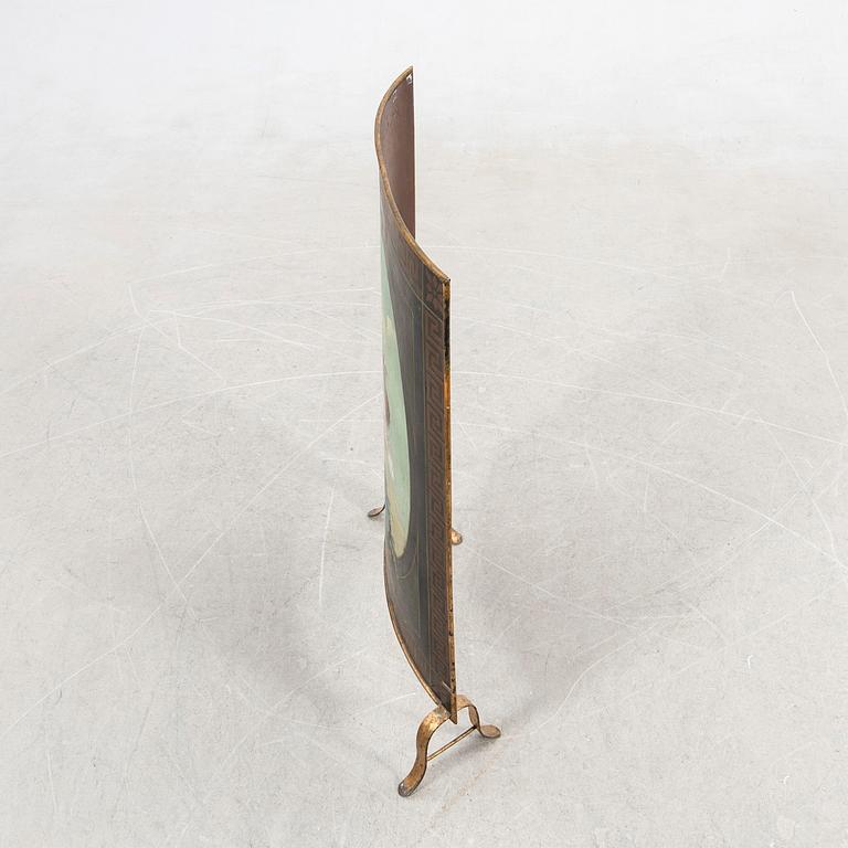 Brass shade, painted by Vicke Andrén, 19th century.