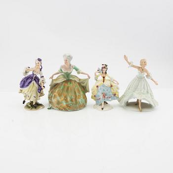 Figurines 4 pcs Rosenthal/Hutschenreuther/Willendorf Germany mid-20th century porcelain.