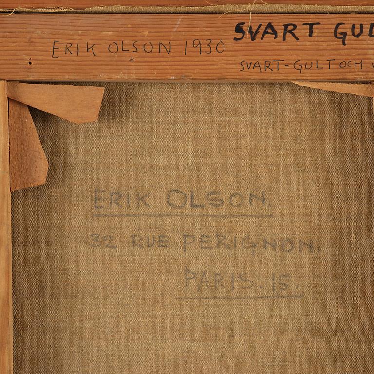 Erik Olson, "Svart, gult och vitt" (black, yellow and white).