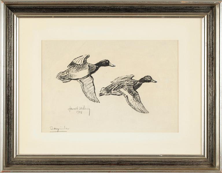 HARALD WIBERG, krita, signerad och daterad 1948.