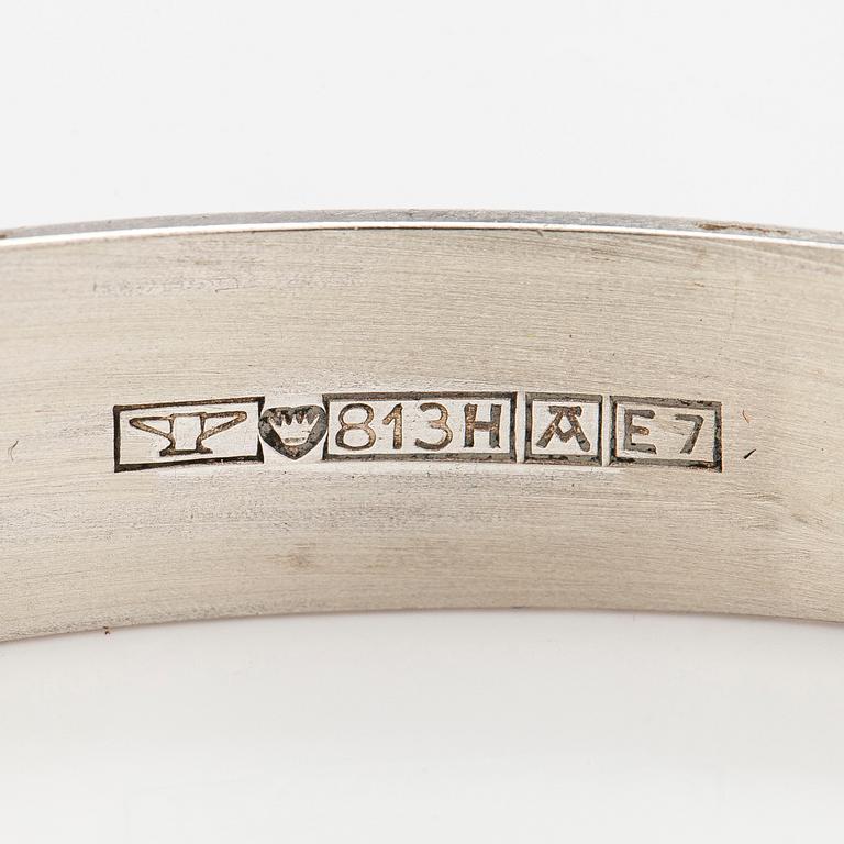 Elis Kauppi, armband, silver och aventuringlas. Kupittaan Kulta, Åbo 1958.