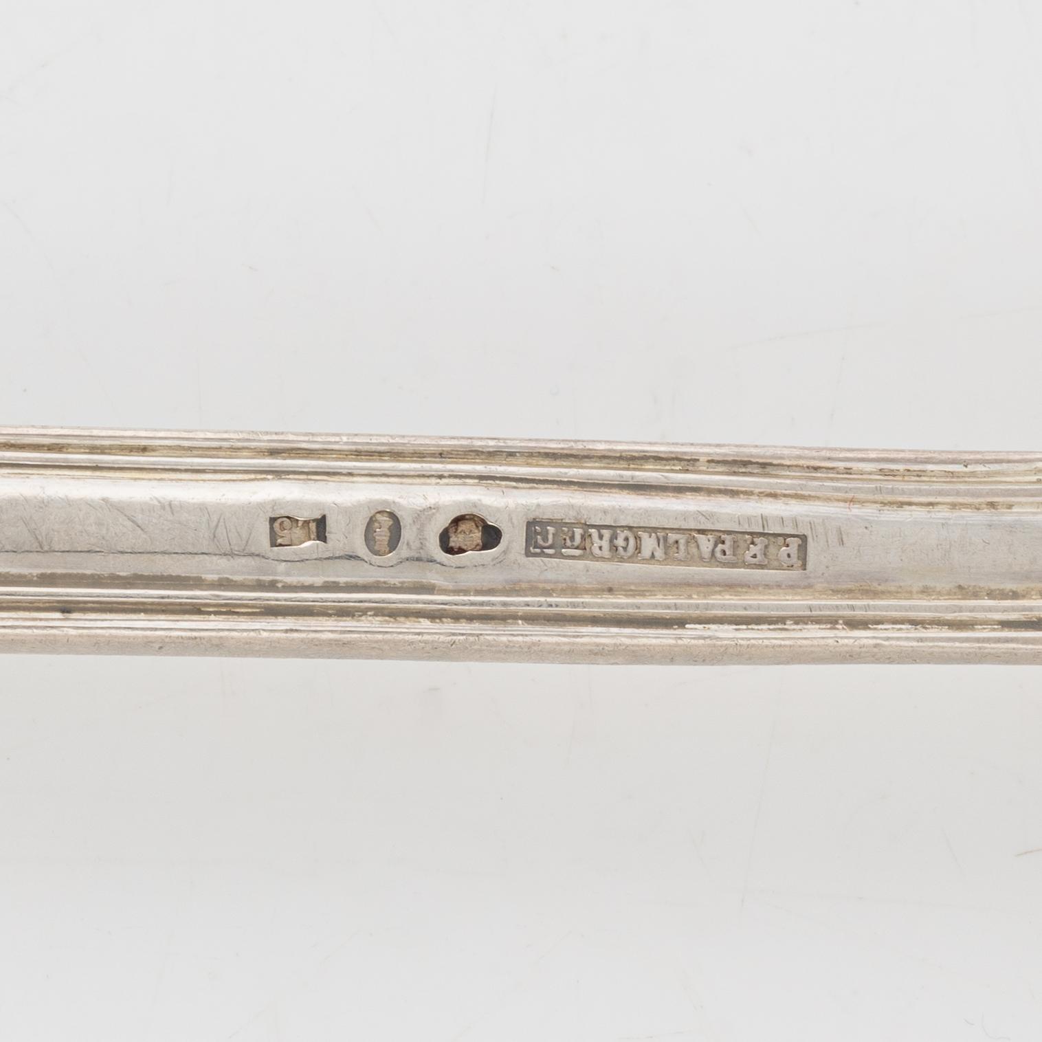 Raguskedar, 3 st, silver, Sverige 1800-tal.