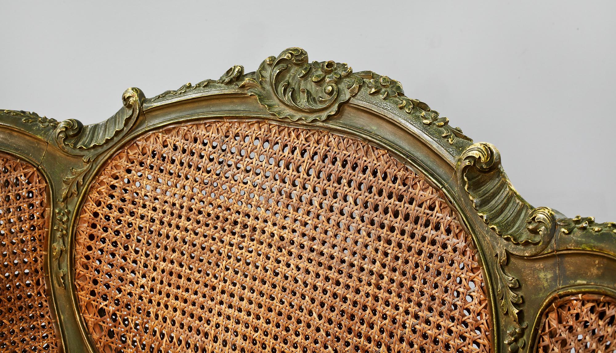 BERGÈRER, ett par, Louis XVI-stil, 1900-tal.