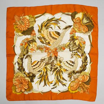 Hermès, a 'Tahiti' silk scarf.