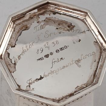 POKAL, silver, GAB, Stockholm, 1937. Vikt 730.
