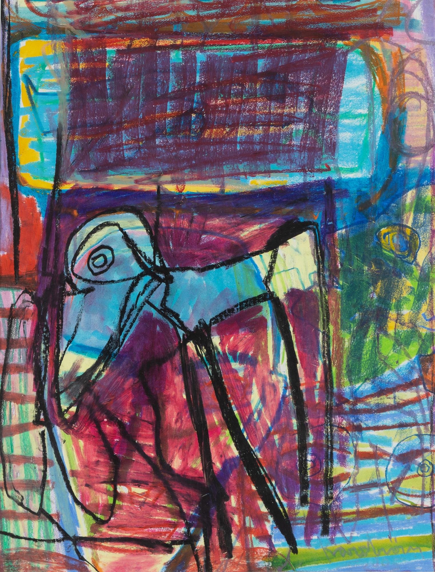 Mauritz Karström, pastel & watercolour, signed.