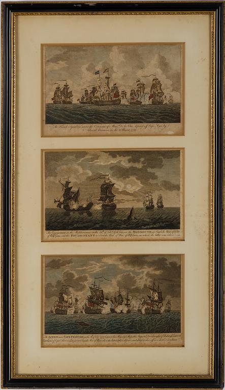 ENGRAVING, 3, England, 18th Century.