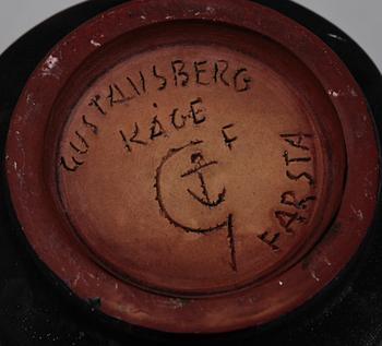 VAS, stengods, "Farsta", Wilhelm Kåge, Gustavsbergs studio, sign, 1954.