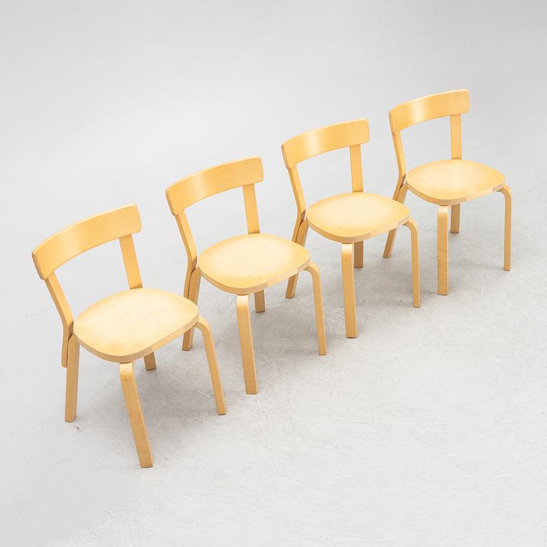 Alvar Aalto, stolar 4 st, modell 69, Artek, Finland, 2012.