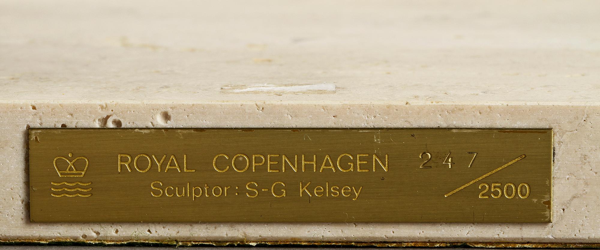 STERETT-GITTINGS KELSEY, skulptur, brons, Royal Copenhagen, sign Kelsey samt nr 247/2500.