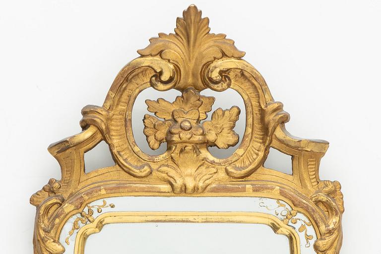 Niclas Meunier, Spegel, av Nils Meunier (mästare i Stockholm 1754-97, kunglig hovspegelmakare 1769). Rokoko.