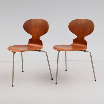 STOLAR, 1 par, "Myran",  Arne Jacobsen, Fritz Hansen, Danmark, 1900-talets mitt.